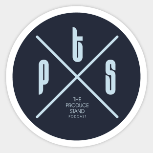 The Produce Stand Podcast patch navy Sticker